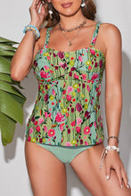Load image into Gallery viewer, Multicolor Sleeveless Floral Tankini Set