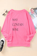 Load image into Gallery viewer, May Contain Wine Crew Neck Plus Size Sweatshirt