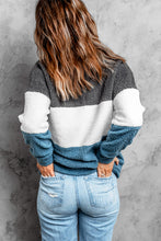 Load image into Gallery viewer, Oversized Colorblock Plush Sweatshirt