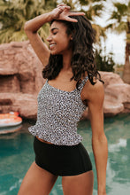 Load image into Gallery viewer, Ruffled Square Neck Peplum Swim Top