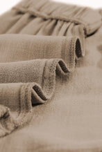 Load image into Gallery viewer, Khaki High Waist Pocketed Ruffle Shorts