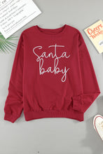 Load image into Gallery viewer, Christmas Santa Baby Print Pullover Sweatshirt