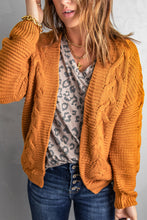 Load image into Gallery viewer, Khaki Chunky Wide Long Sleeve Knit Cardigan