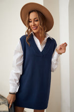 Load image into Gallery viewer, Dark Blue Knit Vest Pullover Sweater
