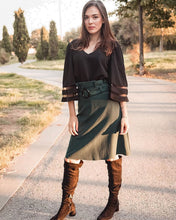 Load image into Gallery viewer, Flare Sleeve V Neck Loose Blouse