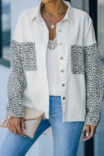 Load image into Gallery viewer, Contrast Leopard Denim Jacket
