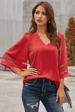 Load image into Gallery viewer, Flare Sleeve V Neck Loose Blouse