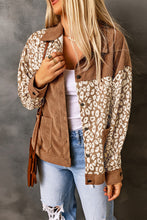 Load image into Gallery viewer, Leopard Print Corduroy Long Sleeve Jacket