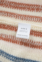 Load image into Gallery viewer, Multicolor Striped Knit Kangaroo Pocket Hooded Sweater