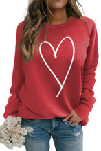 Load image into Gallery viewer, Simple Heart Graphic Valentine's Sweatshirt