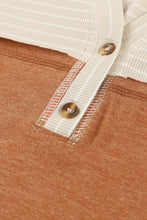 Load image into Gallery viewer, Striped Color Block Henley Top