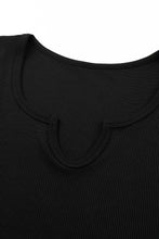 Load image into Gallery viewer, Split Neck Ribbed Knit Tank Top