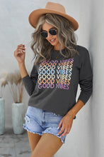 Load image into Gallery viewer, GOOD VIBES Graphic Pullover Sweatshirt