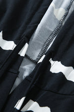 Load image into Gallery viewer, Striped Drawstring Button Long Sleeve Hoodie