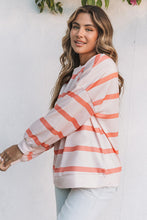 Load image into Gallery viewer, Stripe Striped Drop Shoulder Pullover Sweatshirt