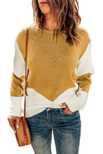 Load image into Gallery viewer, Two-Tone Chevron Pullover Sweater