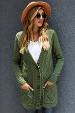 Load image into Gallery viewer, Front Pocket and Buttons Closure Cardigan