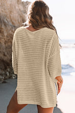Load image into Gallery viewer, Textured Knit Drop Shoulder Tee