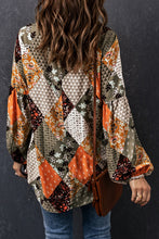 Load image into Gallery viewer, Square Neck Mixed Print Blouse