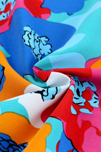 Load image into Gallery viewer, Multicolor Floral Print V Neck 3/4 Sleeve Blouse