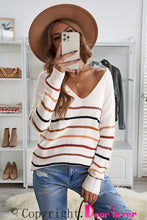 Load image into Gallery viewer, Multicolor Striped Knit Sweater