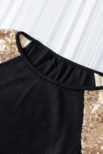 Load image into Gallery viewer, Sequin Shoulder Long Sleeve Top