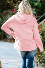 Load image into Gallery viewer, Plus Size Taupe Chevron Hooded Top