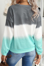 Load image into Gallery viewer, Color Block Tie Dye Pullover Sweatshirt