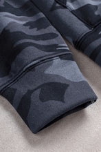 Load image into Gallery viewer, Camo Print Zip-up Hooded Coat with Pockets