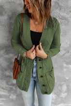 Load image into Gallery viewer, Front Pocket and Buttons Closure Cardigan