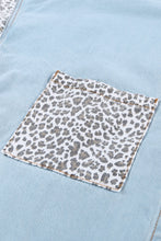 Load image into Gallery viewer, Contrast Leopard Denim Jacket