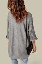 Load image into Gallery viewer, Ribbed Open Front Knit Cardigan