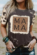 Load image into Gallery viewer, Bleached Leopard MAMA Graphic Crew Neck Tee