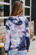Load image into Gallery viewer, Multicolor Kangaroo Pocket Pullover Tie-dye Hoodie