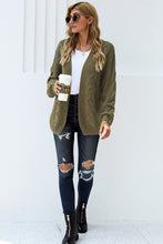Load image into Gallery viewer, Olive Chunky Wide Long Sleeve Knit Cardigan