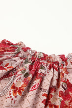 Load image into Gallery viewer, Split V Neck Printed Blouse