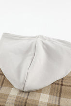 Load image into Gallery viewer, Khaki Khaki Plaid Shirt Hooded Jacket