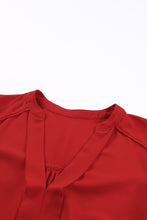 Load image into Gallery viewer, Solid Color Half Sleeve V Neck Blouse