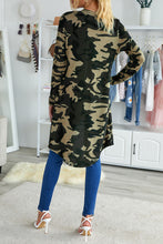 Load image into Gallery viewer, Camo Print Long Cardigan