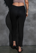 Load image into Gallery viewer, Rib Knit High Waist Slit Leggings