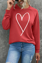 Load image into Gallery viewer, Simple Heart Graphic Valentine's Sweatshirt