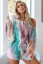 Load image into Gallery viewer, Multicolor Tie Dye Knit Pajamas Set
