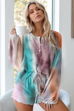 Load image into Gallery viewer, Multicolor Tie Dye Knit Pajamas Set