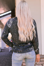 Load image into Gallery viewer, Retro Bleached Leopard Spot Pullover