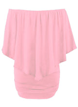 Load image into Gallery viewer, Plus Size Multiple Dressing Layered Pink Mini Poncho Dress