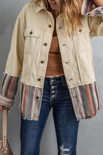 Load image into Gallery viewer, Button Up Pockets Striped Color Block Corduroy Jacket