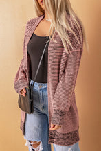 Load image into Gallery viewer, Plaid Knitted Long Open Front Cardigan