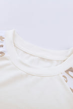 Load image into Gallery viewer, Beige Leopard Print Bubble Sleeve Top