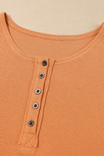 Load image into Gallery viewer, Waffle Knit Henley Top