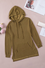 Load image into Gallery viewer, Ribbed Drawstring Pullover Hoodie with Kangaroo Pocket